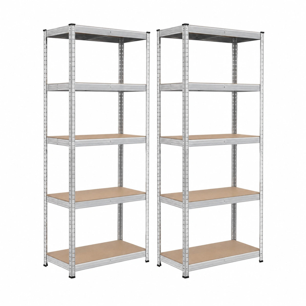 Scaffali Robusti in Metallo e MDF con 5 Ripiani Regolabili, Capacità Totale 875 kg