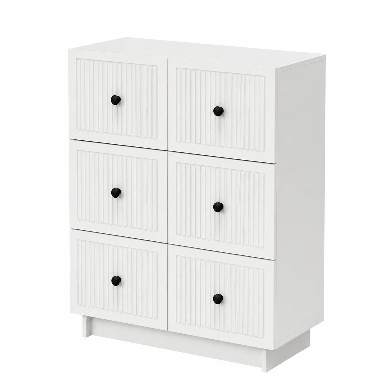 Cassettiera in legno bianco con 3 cassetti per ufficio e casa 66x34,5x90 cm