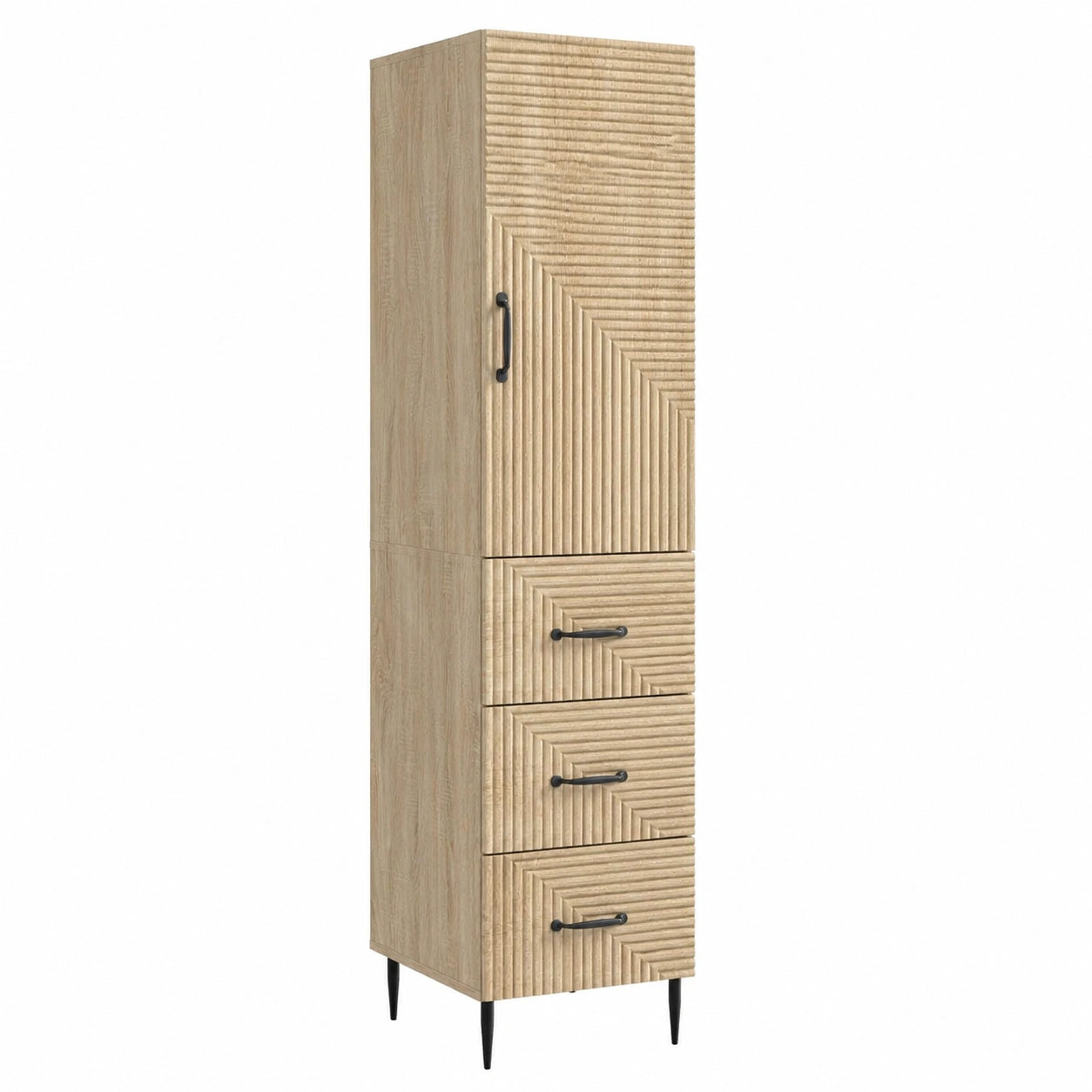 Coppia di Armadi Rovere Sonoma con Cassetto e Ripiani, 90x34,5x33 cm, Ideali per Ufficio e Casa