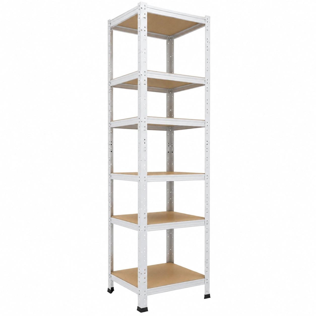 Scaffale in Metallo Zincato 180x50x40cm per Carichi Pesanti, 6 Ripiani, Capacità 145kg