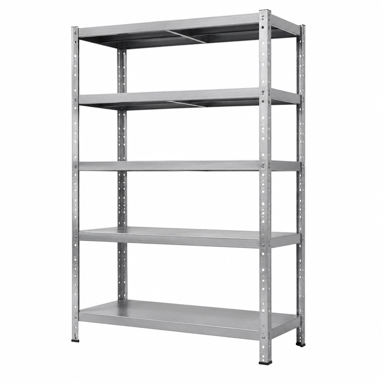 Scaffale in metallo zincato ad alta portata con 5 ripiani, capacità 1300 kg (120x40x195 cm)