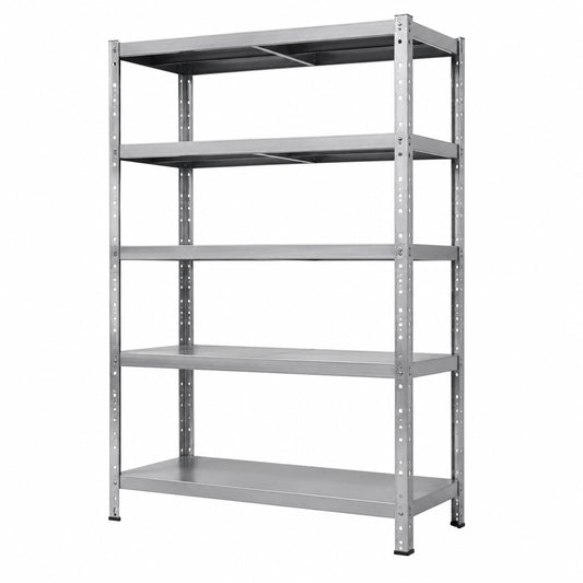 Scaffale in metallo zincato ad alta portata con 5 ripiani, capacità 1300 kg (120x40x195 cm)