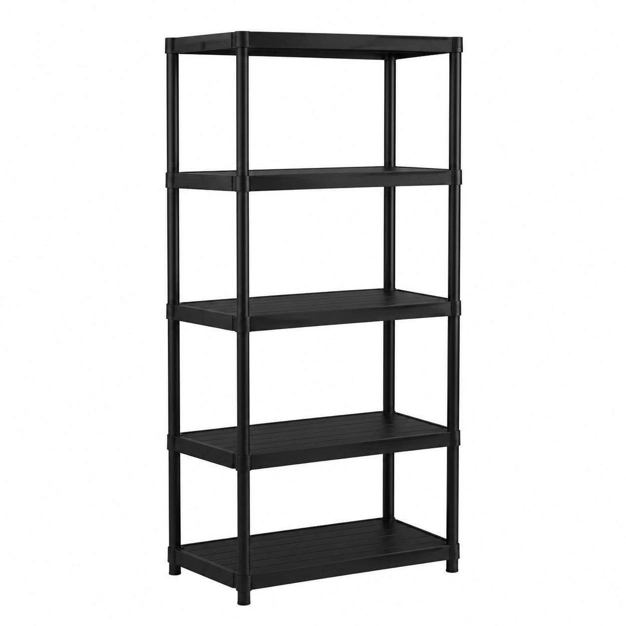 Scaffale Modulare in Plastica a 5 Ripiani per Interni ed Esterni, 60x30x174 cm
