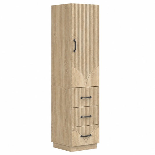 Armadi in Rovere Sonoma con Cassetto e Scaffale, 33x34,5x87 cm, Multiuso per Ufficio e Casa