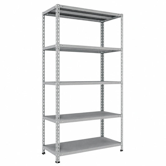 Scaffale in Metallo a 5 Ripiani, Alta Capacità 65kg, Made in Italy per Garage e Cucina