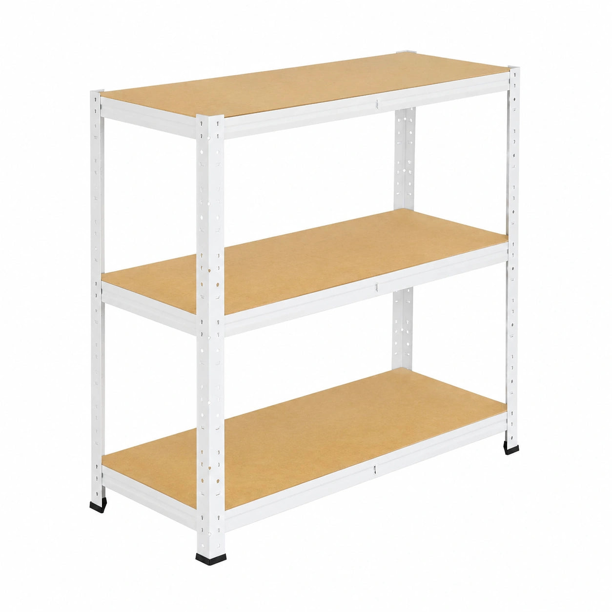 Scaffale Metallico Bianco 100x80x40cm con 3 Ripiani per Carichi Fino a 175kg - Ideale per Garage e Officina