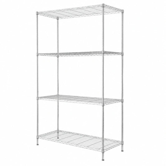 Scaffale in metallo robusto e decorativo per interni ed esterni, ideale per bagno, cucina e ufficio, 90x45x200 cm, colore bianco