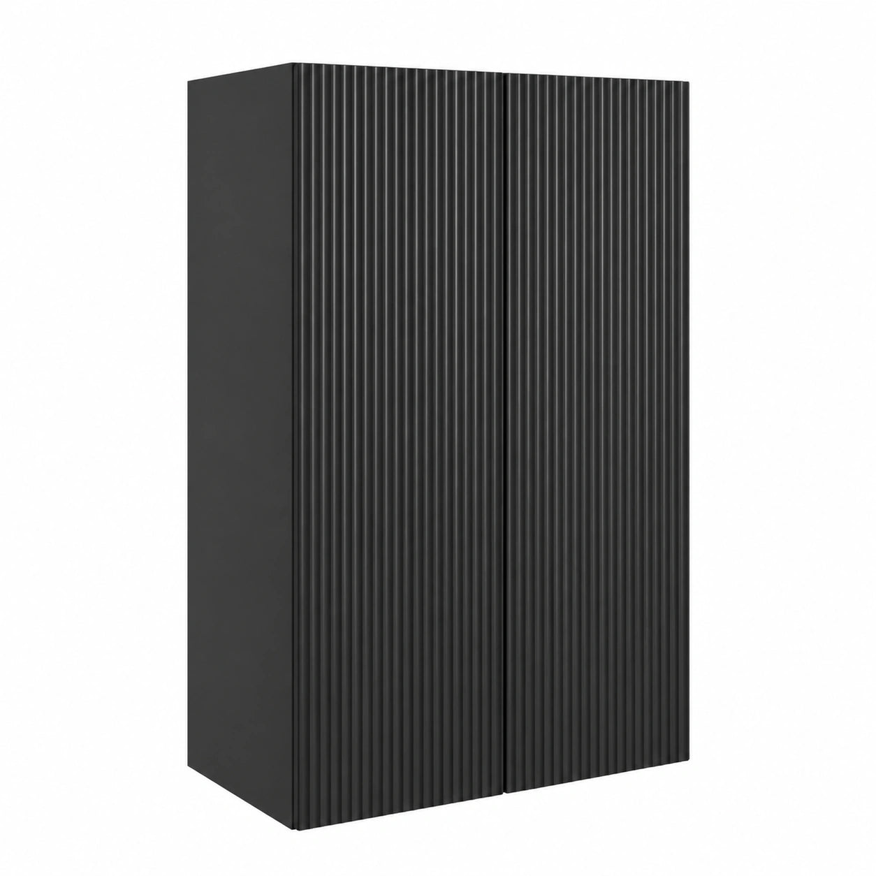 Credenza in Legno Nero con Cassetto e Serratura 66x34,5x90cm per Ufficio e Soggiorno