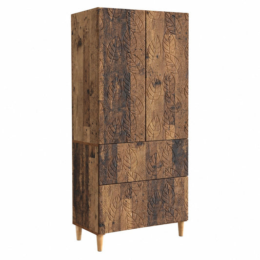 Coppia di armadi vintage in legno con cassetto e scaffale, 66x34,5x90 cm, ideale per casa e ufficio