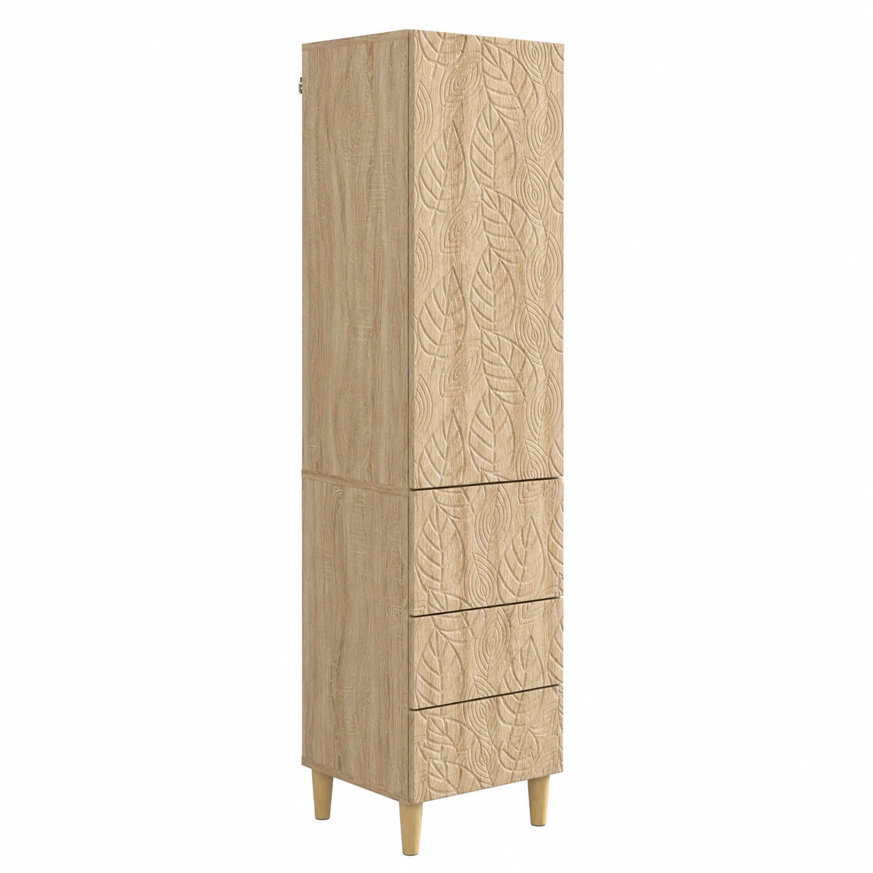 Coppia di armadi in rovere Sonoma con cassetto e scaffali, 33x34,5x90 cm, ideali per ufficio, casa e garage
