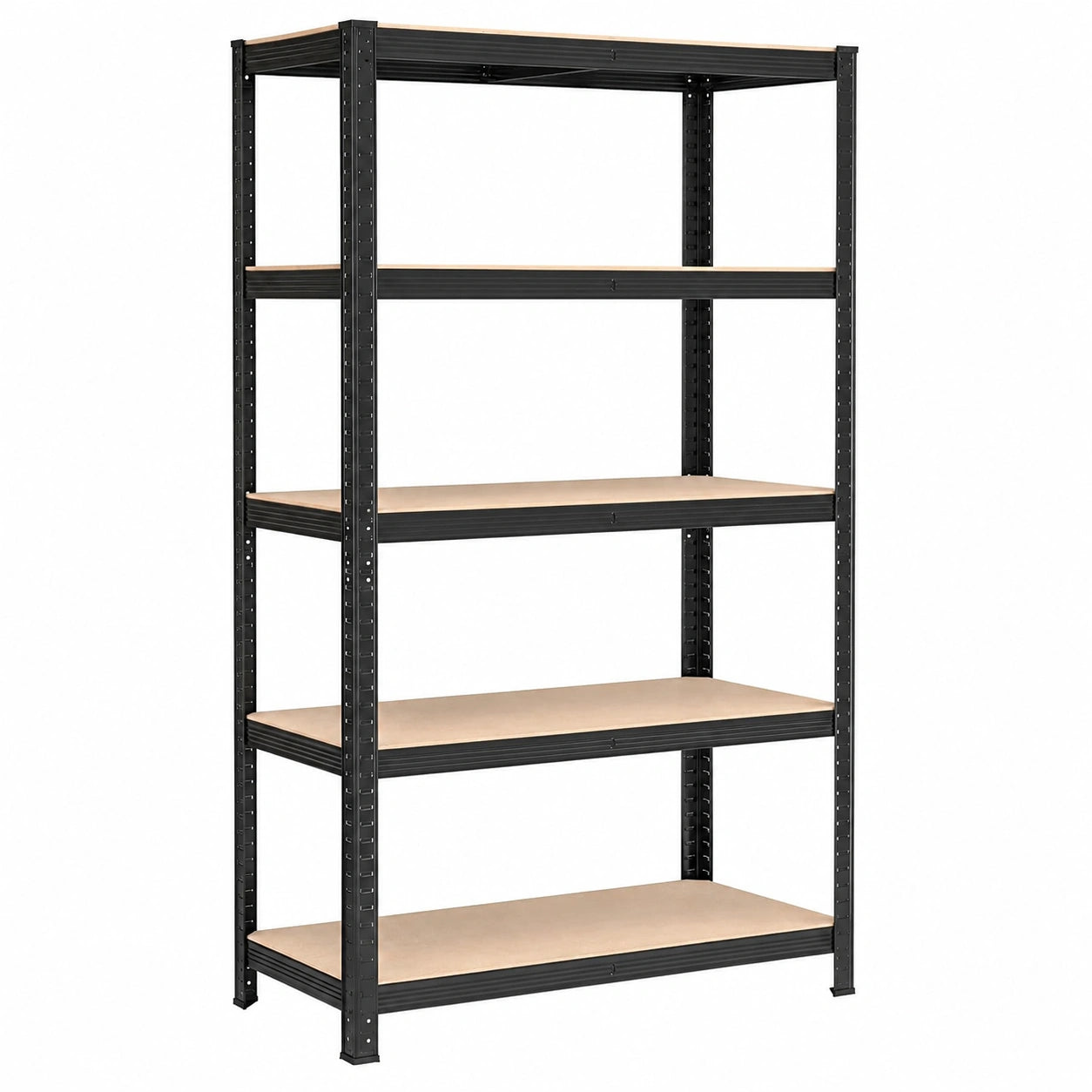 SONGMICS Scaffali in Metallo Senza Viti, Set di 2, 5 Ripiani Regolabili, Capacità 875 kg, 40 x 90 x 180 cm, Nero